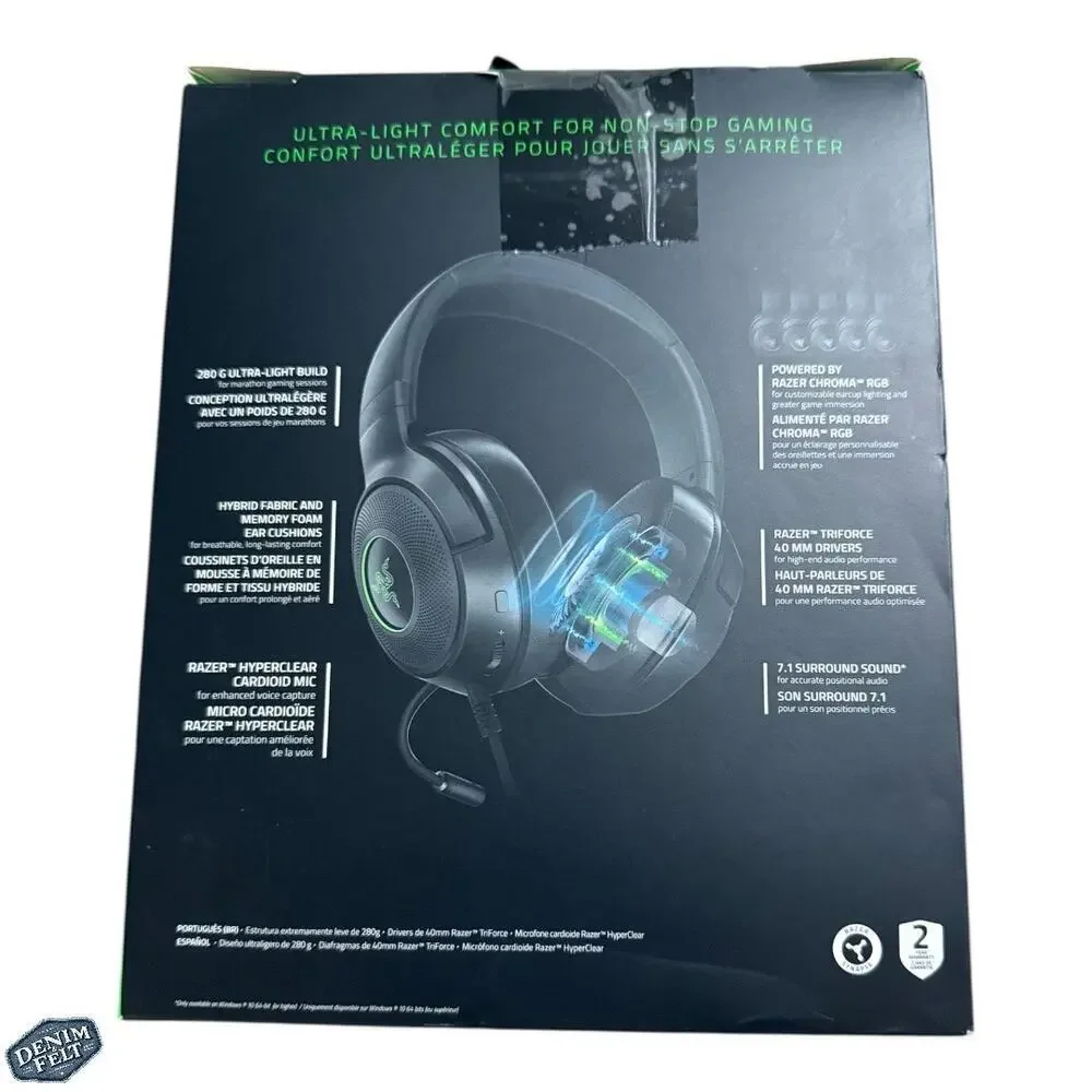 Razer Kraken‎ V3 X Wired USB PC Gaming Headset | Black on Black | NEW/NIB!!